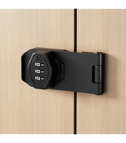 Wocoe 180° Barn Door Lock – Mechanical Password Lock With 3-Digit Keyless Entry For Doors & Cabinets