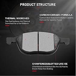 cciyu D1044 Front Ceramic Disc Brake Pads Kit For
