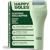 HAPPY SOLES FSA Eligible HSA Electric Pedicure Foot File Callus Remover | Rechargeable Electric Callus Remover for Cracked Heels &amp; Dead Skin - Pedicure Foot File Tool for Smooth Feet
