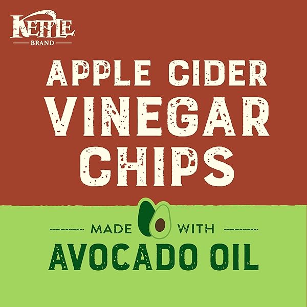 KETTLE BRAND MADE WITH AVOCADO OIL APPLE CIDER VINEGAR CHIPS, 6 OZ BAG
