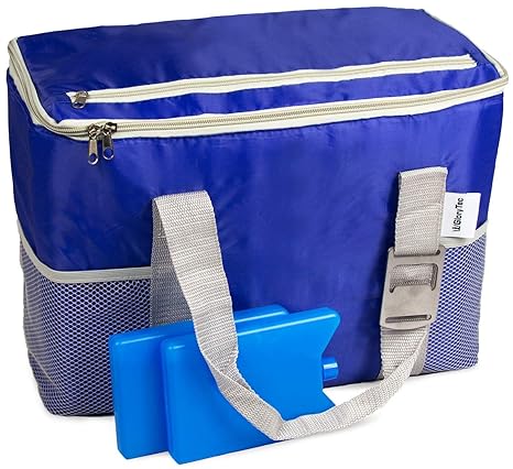 Glorytec Kühltasche blau - Große Isoliertasche 28x18,5x35cm 20 Liter – Faltbare Thermotasche Perfekt für Camping und Grillfes