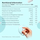 WeightWorld Calcium Magnesium Zinc Vitamin D Vegan 400 Tablets Supply view 5