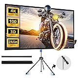 Projector Screen with Stand, PARIS RHÔNE 100 inch