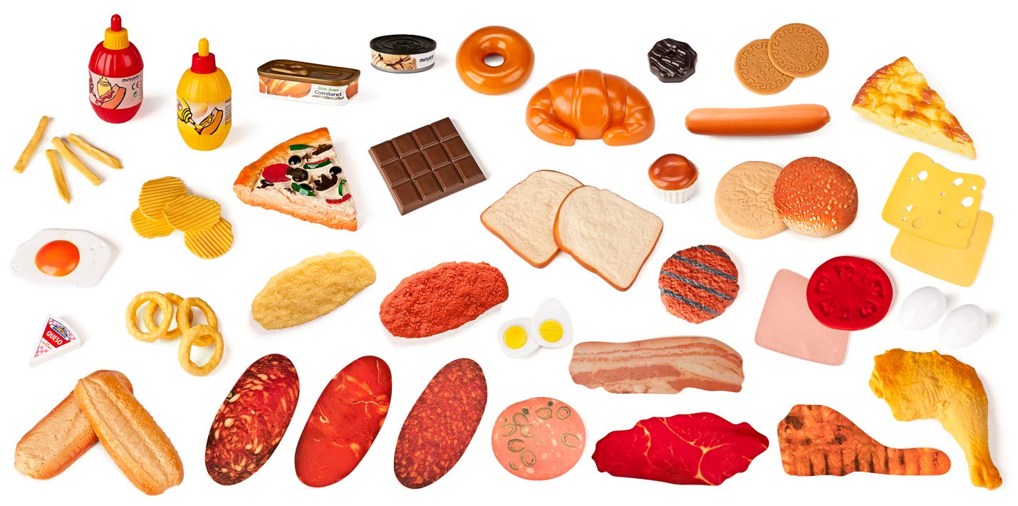 Miniland Fast Food Assortment Container Toy, 52 Pieces 30815