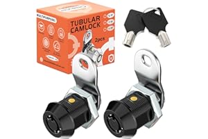 Chievbit 2 Pack Black RV Storage Locks, RV Compartment Locks,5/8”RV Locks for Storage Door,RV Cabinet Locks,Camper Storage Locks for Travel Trailer,RV Cam Locks with 4 Keys