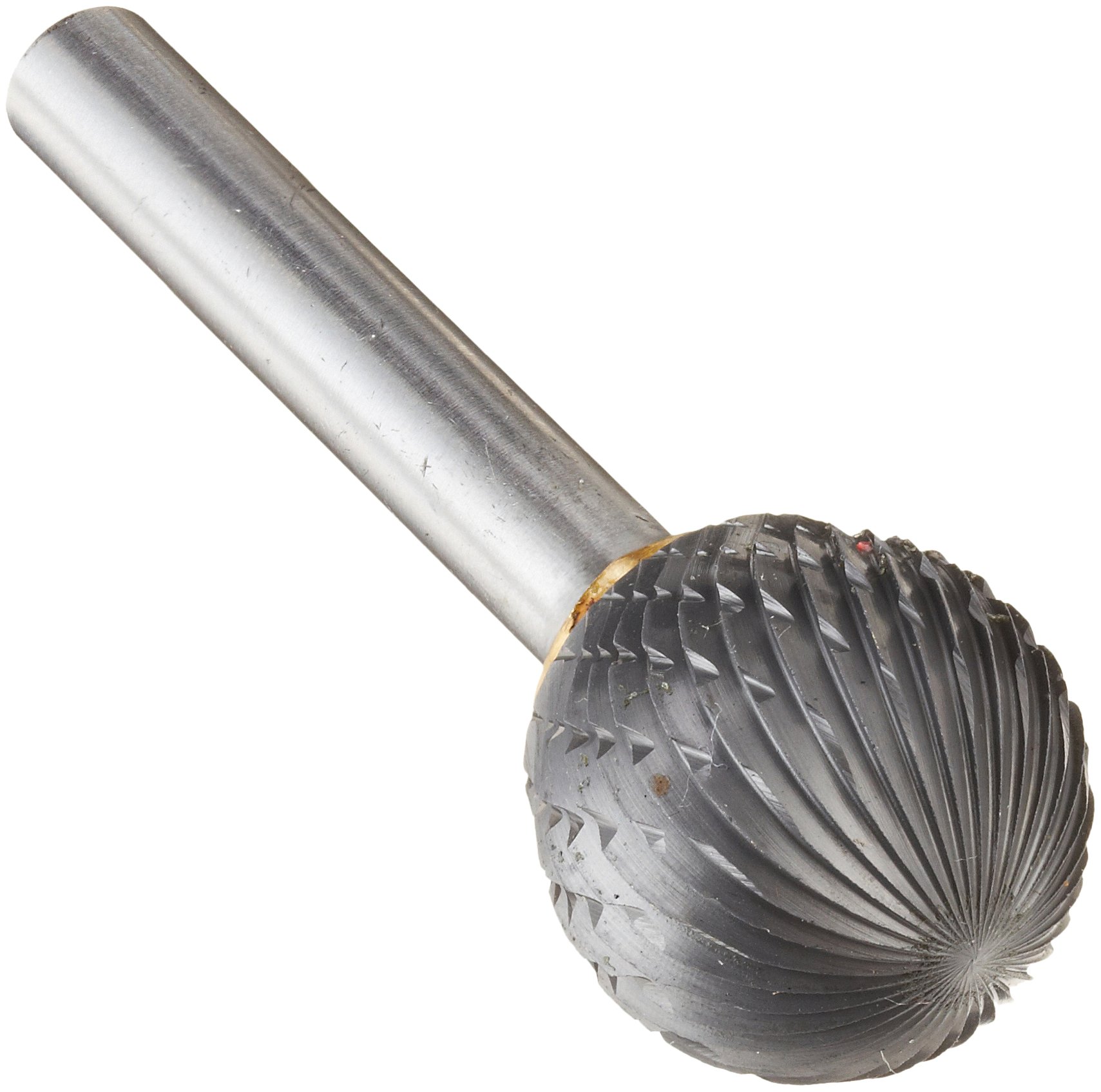 Drill America SD-7 Carbide Burr/Rotary File Ball-End Double Cut for Die Grinder 3/4" Dia. x 11/16" Cut Length with 1/4" Shank and 2-7/16" Overall Length, DUL Series