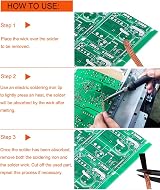 Yiapinn Solder Wick Desoldering Copper Wire 0.10in x 4.92ft Flux No-Clean view 4