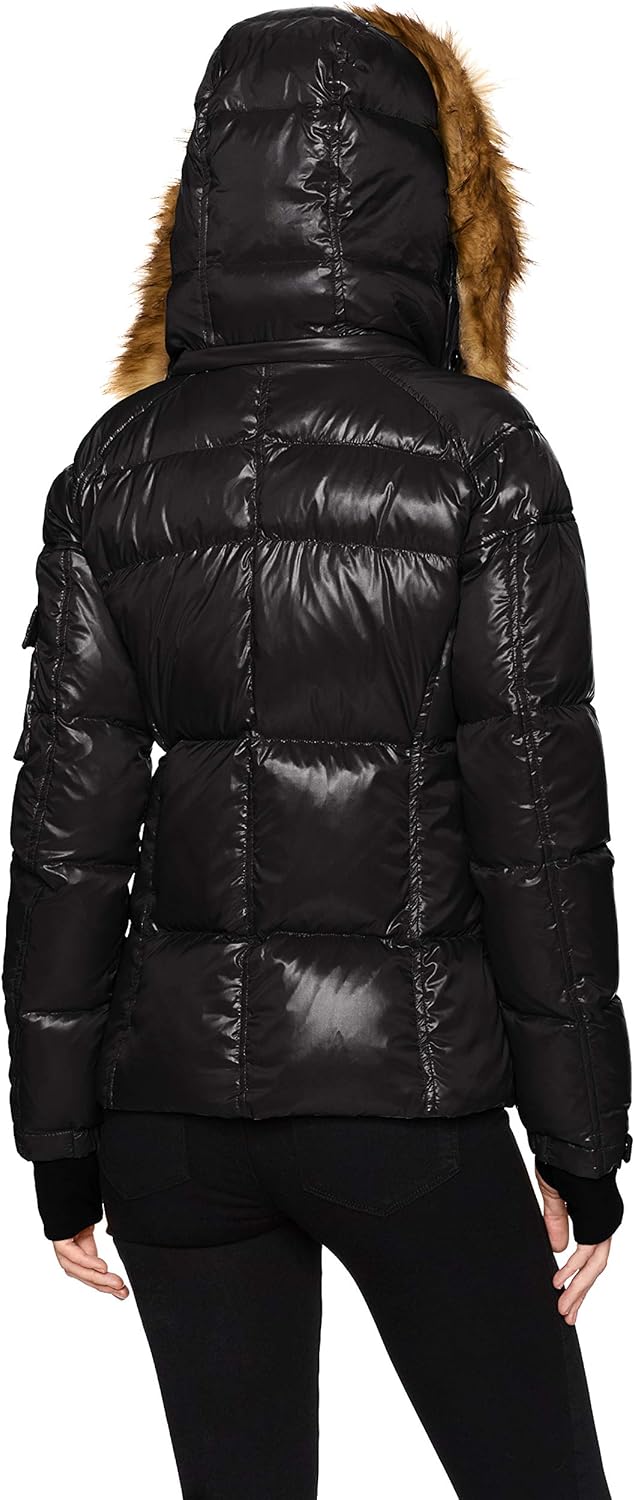 S13 Women's Kylie Down Puffer Jacket with Faux Fur Trimmed Hood at  Women's Coats Shop