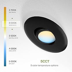 ASD 6 Pack 3 Inch Gimbal LED Recessed Lighting with