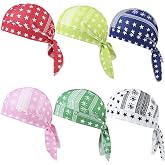 Design Life Bar Skull Cap for Men Women 6 Pieces Cooling Sweat Wicking Helmet Running Cycling Bandana