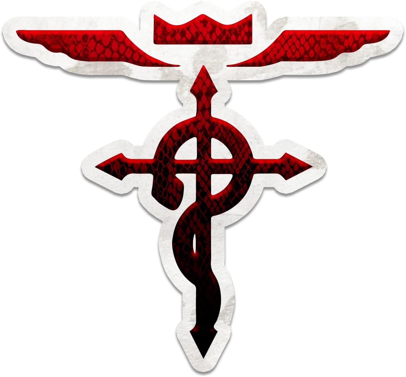 Amazon フルメタル赤蛇皮alchemistアニメウィンドウノートパソコン車ステッカー6 外装 エアロパーツ 車 バイク