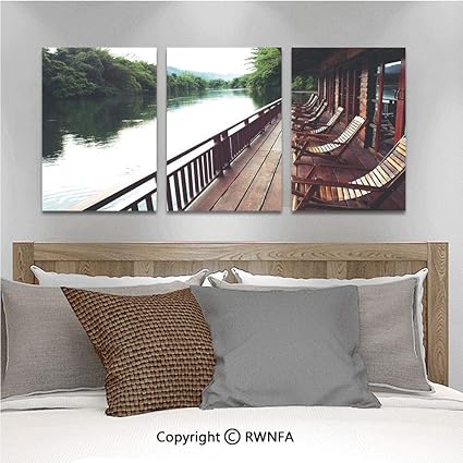 3pc Creative Wall Stickers Wooden Chairs In Floating Hotel