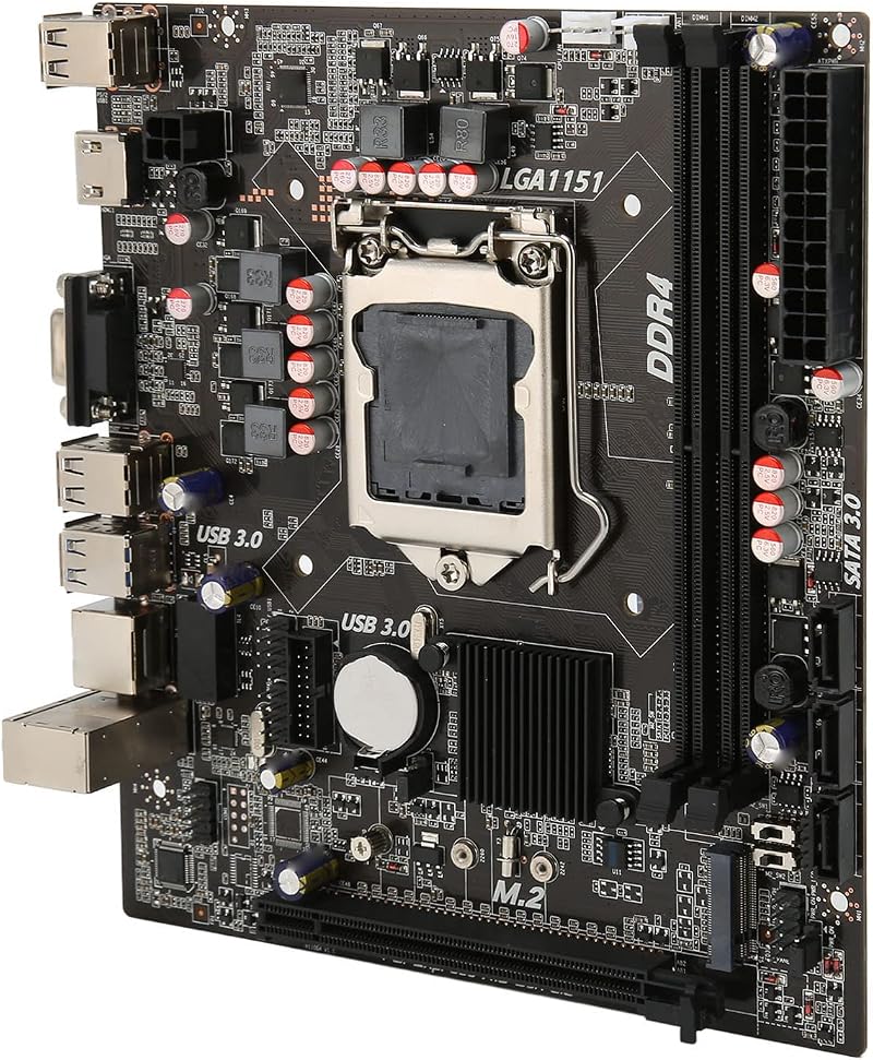 BROLEO LGA 1151 Motherboard DDR4 M.2 SATA 3.0 H110 mATX 64GB RAM Ready