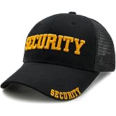 Security Embroidered Trucker Hat for Men Women, Snapback Mesh Baseball Cap