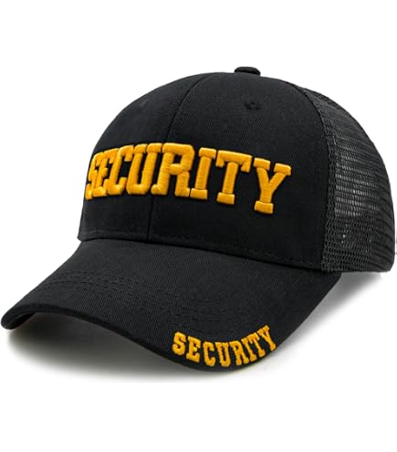 Premium Security Guard Trucker Hat with Patch Mesh Hat | Bold