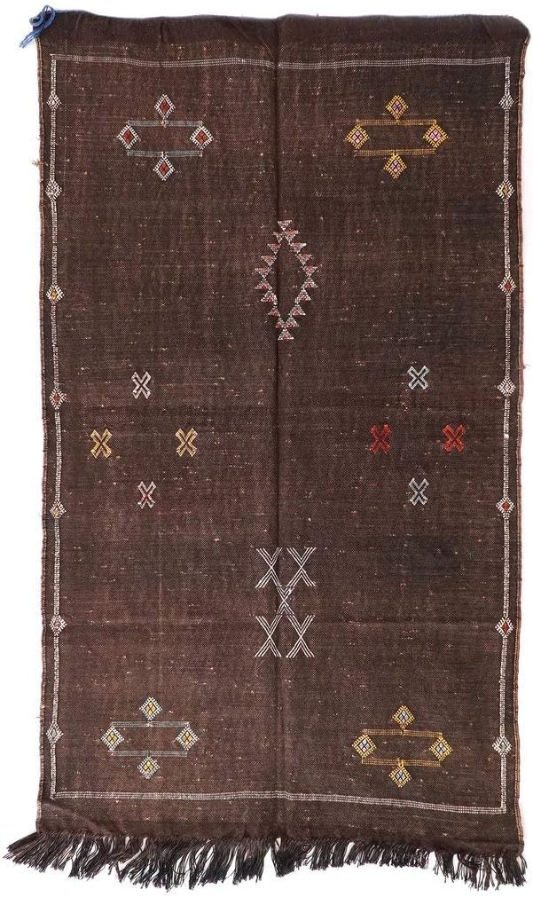 Moroccan Cactus Silk Sabra Handwoven Rug 34,2 x 59 in