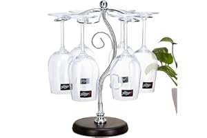 FIAMER Countertop Wine Glass Holder Tabletop Stemware Storage Rack Air Drying System Kitchen Bar Storage Rack Desktop Goblet 
