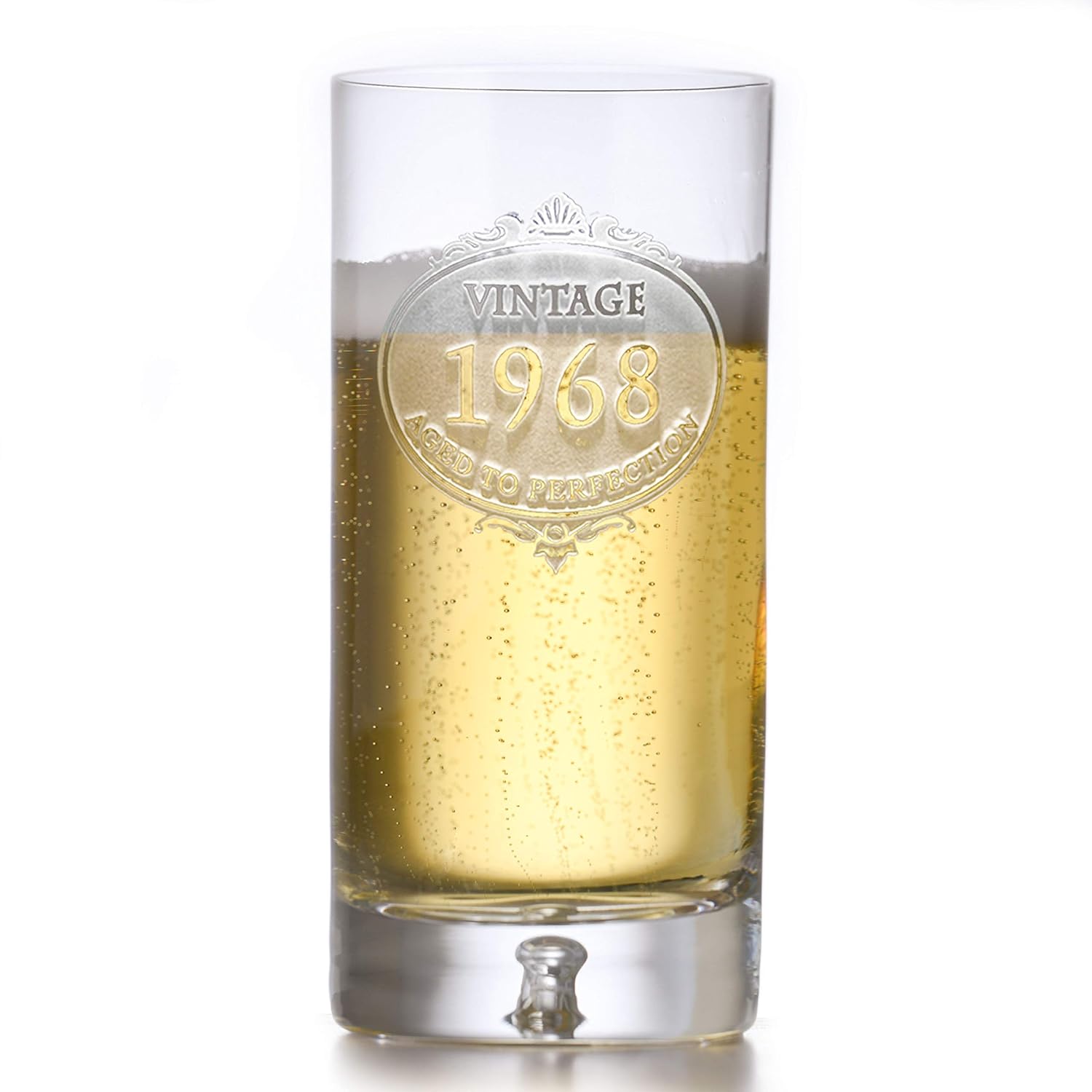 Engraved Crystal Highball Birthday Glass Gift Handmade