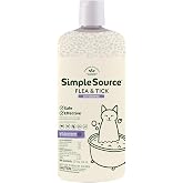 SimpleSource&reg; Flea &amp; Tick Shampoo for Cats, Powered by Plants, Kills Fleas, Flea Eggs, Flea Larvae, Ticks, &amp; Mosquitos, Cleans &amp; Deodorizes, 12oz Bottle
