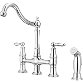 Pfister Courant Kitchen Faucet with Side Sprayer, 2-Handle, High Arc, Polished Chrome Finish, F0314COC