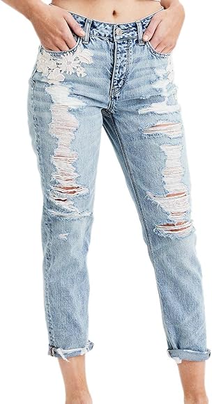 high waisted indigo jeans