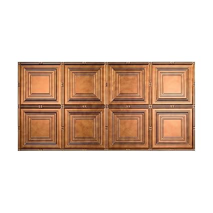 Fasade Easy Installation Portrait Antique Bronze Glue Up Ceiling