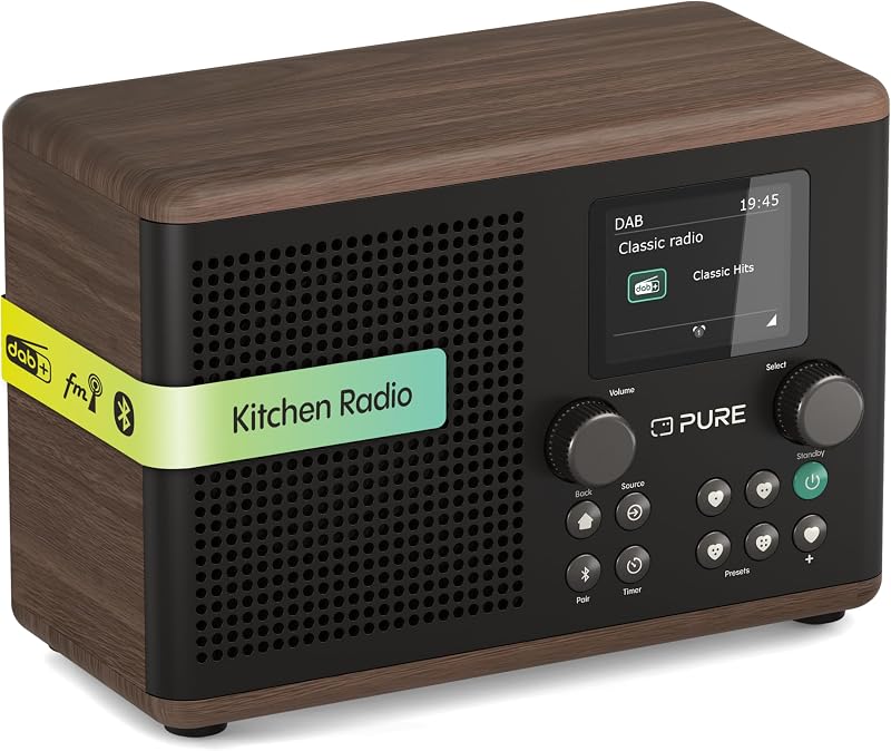 Pure Classic H4 Digital Kitchen Radio DAB+/FM Bluetooth USB AUX Kitchen Timer