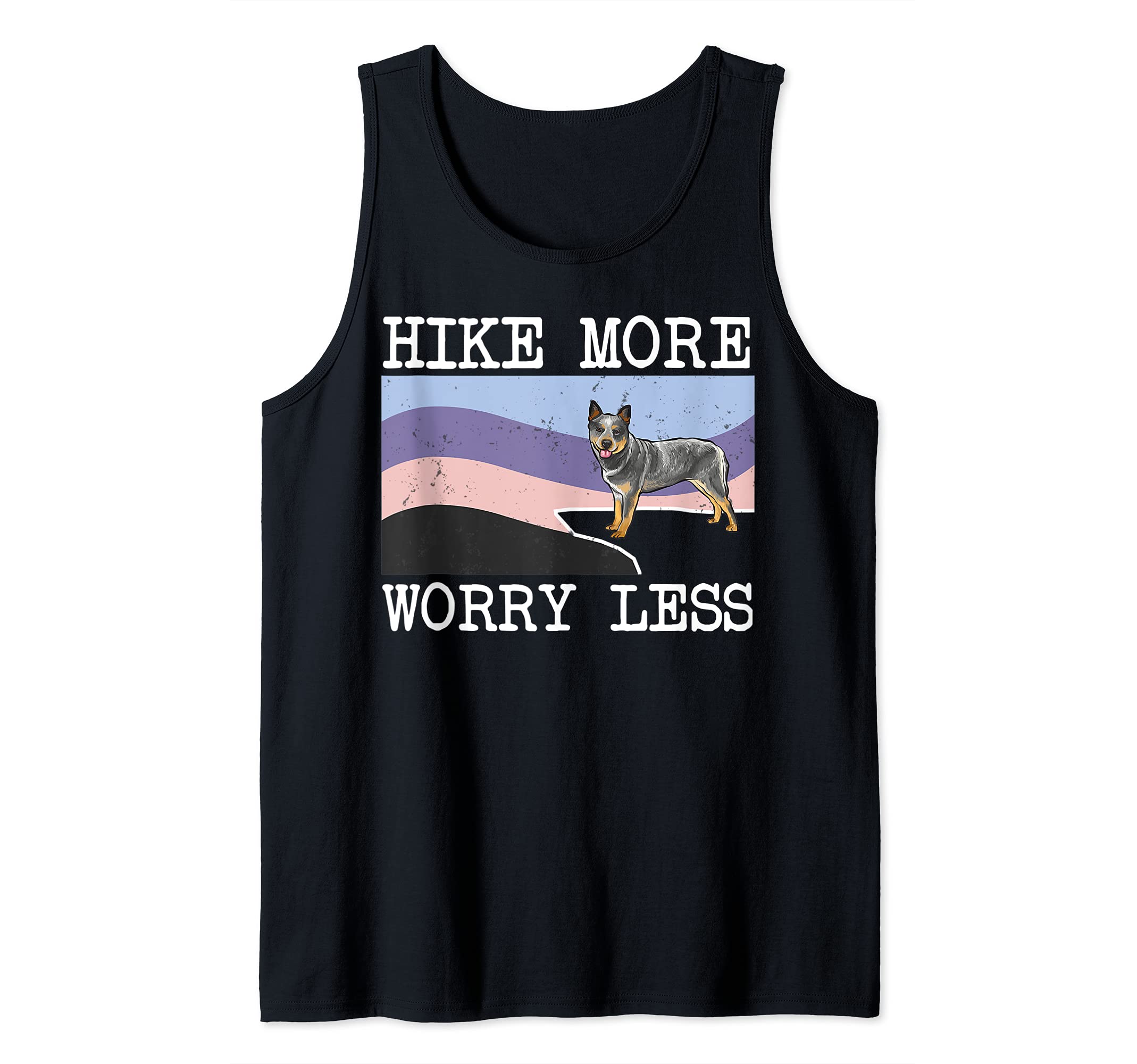 Australian Cattle Dog Hike More Worry Less Graphic Hiking Tank Top