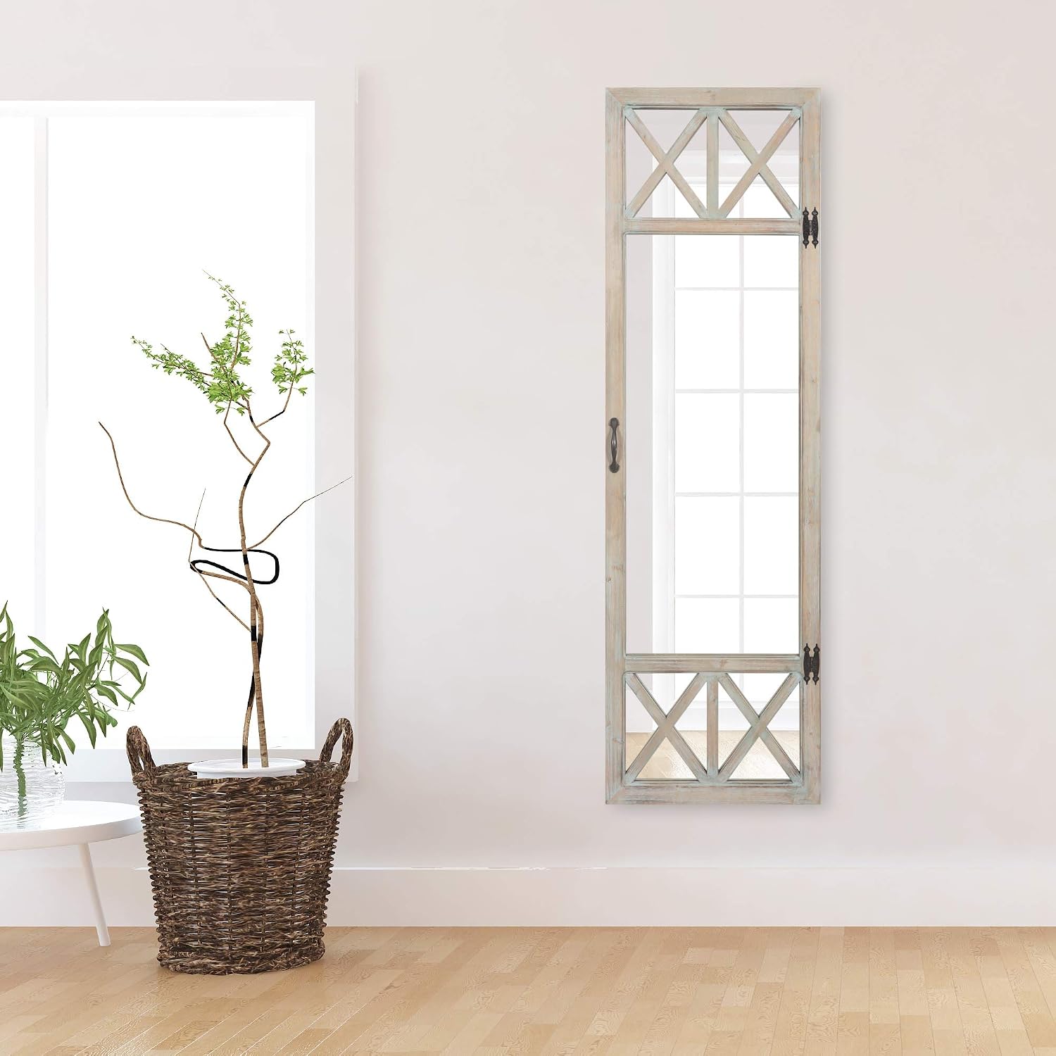 Patton Wall Decor 19x60 White Wash Distressed Wood French