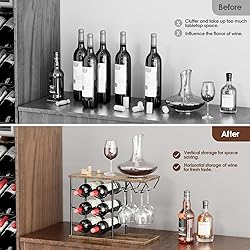 Nuovoware Wine Racks Countertop, Wine Bottle Holder