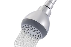 Eolax 3'' High Pressure Shower Head, Powerful Deluxe Bathroom Showerhead with Strong Spray, High Flow Fixed Showerheads for Luxury Shower Experience Even at Low Water Pressure (Chrome)
