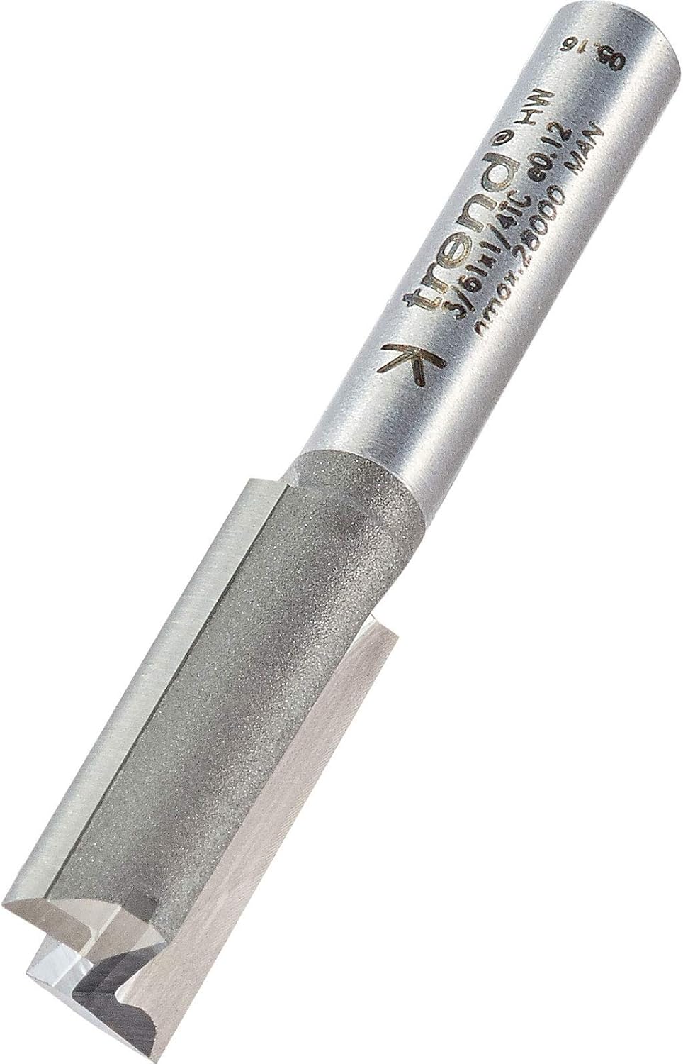 Trend Professional Straight Two Flute Router Cutter, 1/4 Inch Shank, 10mm Cut Diameter, 25mm Cut Length
