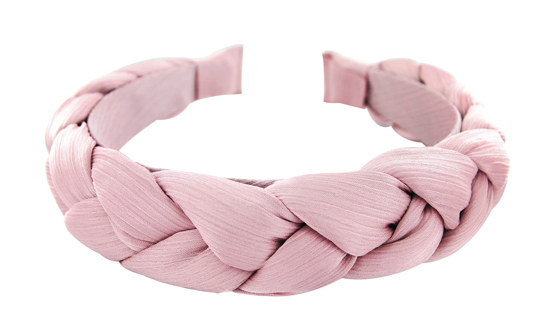 axy Headband with Braided Fabric in Candy Colours – Beautiful Women's Headband Hair Accessories Hair Band HRZ2 (Dusky Pink)