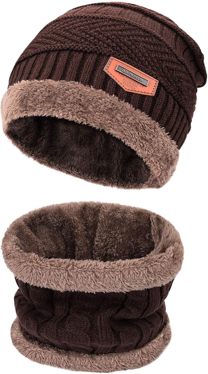 3 Pcs Warm Winter Knit Hat Scarf and Glove Set for Men Women Tech Touchscreen Gloves Black at  Men’s Clothing store