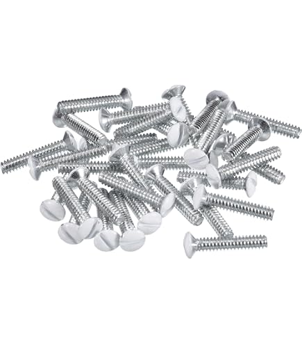 600-Pack Outlet Cover Screws - Silver Countersunk Slotted Screws For Switch Plates, Duplex/Toggle Wall Plates