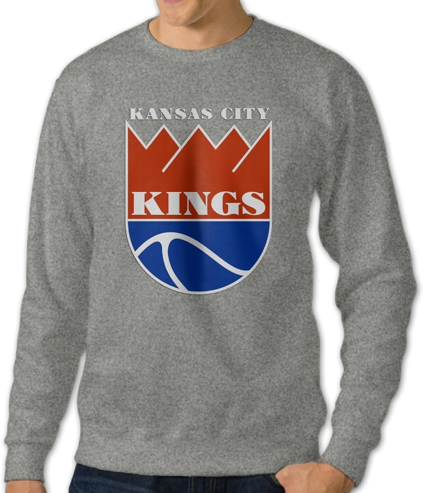 Kansas City Kings Logo Casual Roundneck Sweater Sweatshirt for Mens