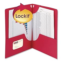 Smead Lockit Two-Pocket Heavyweight Folder, Letter