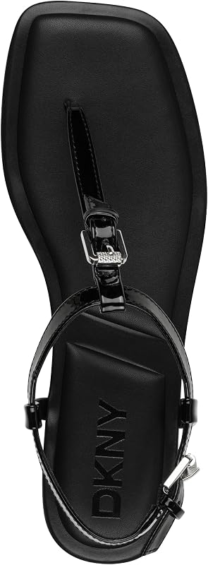 Datto-Flat - Sandalia para mujer, Black, 37.5 EU