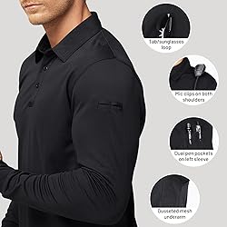 MIER Men's Outdoor Performance Tactical Polo Shirts