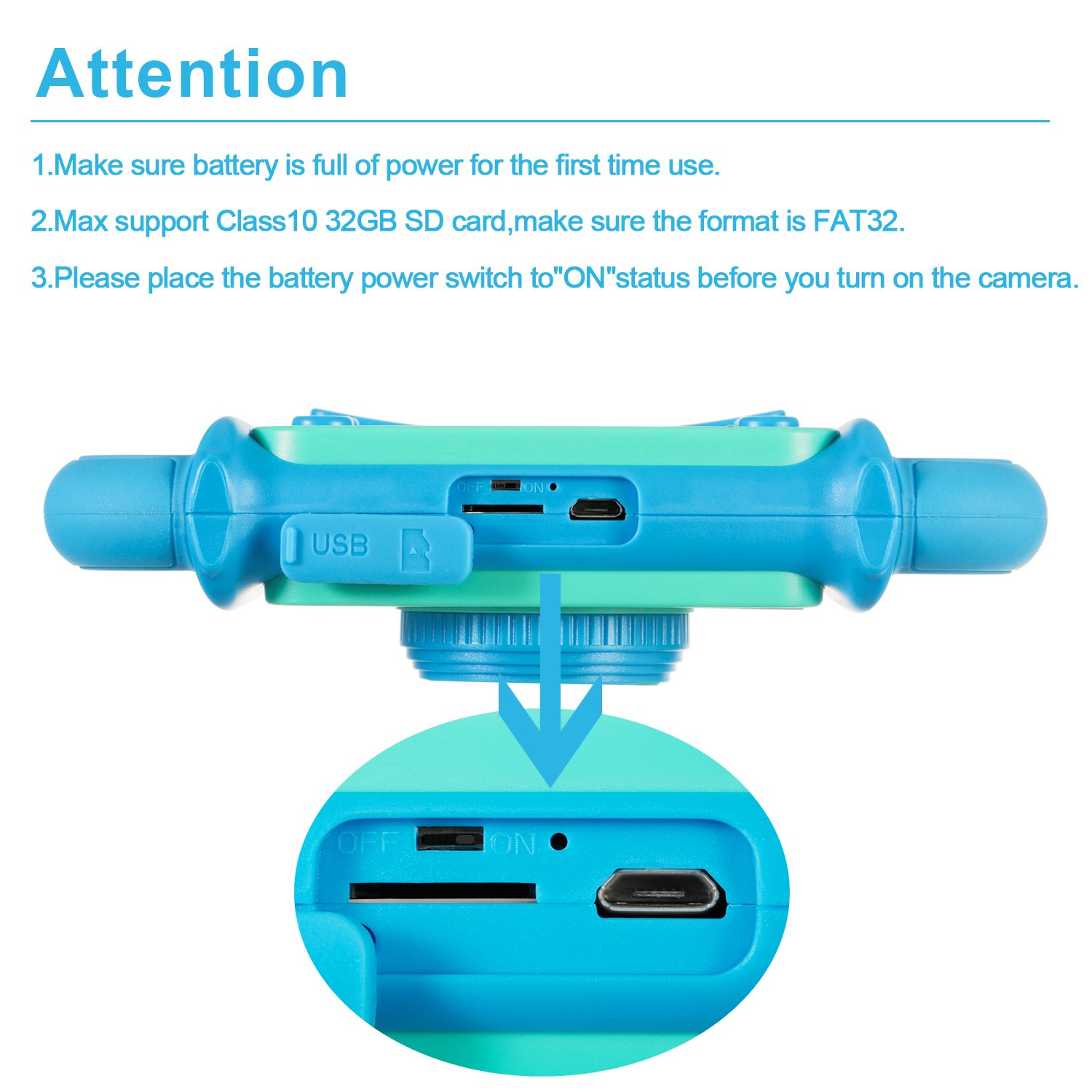 Drograce KD200 Kids Camera Creative Camera 1080P HD Video Recorder Digital Action Camera Camcorder for Boys Girls Gifts 2.0\