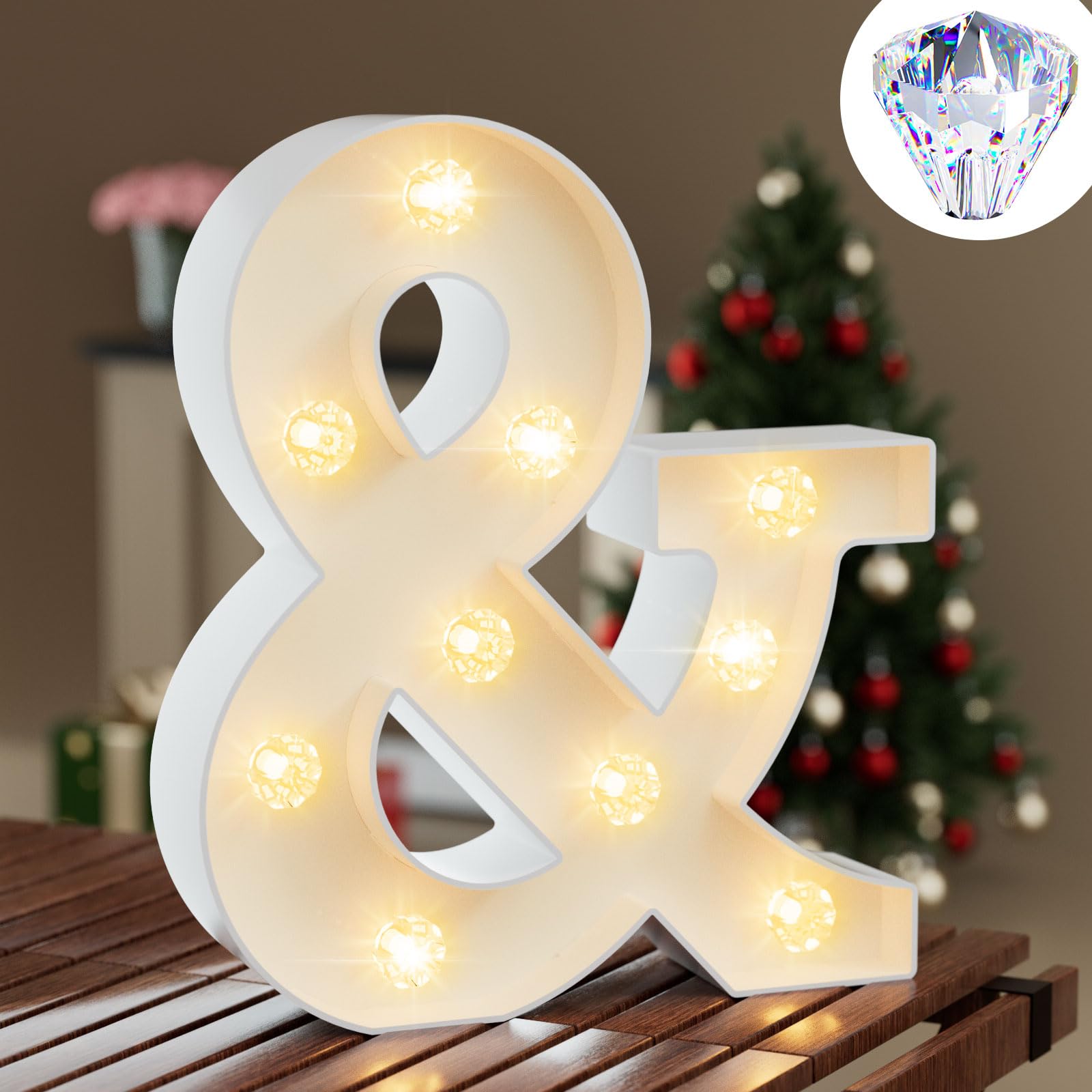 Light Up Letters, LED Letter Lights 26 Alphabet, Diamond Bulb Marquee Light Up Letters, Lighted Letter Sign Night Light for Girls Bedroom Wedding Birthday Graduation Party Bar Wall Home & Outdoor