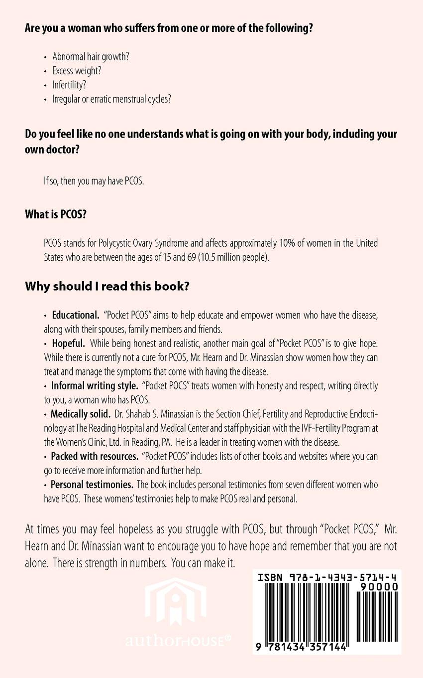 Pocket Pcos A Quick And Practical Guide To Polycystic Ovary Syndrome With Personal Testimonies Hearn Christopher Minassian M D Shahab S Amazon Com Books
