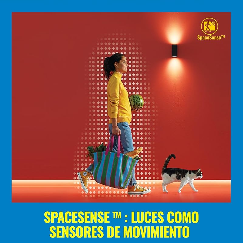 - Tira inteligente de Neón 3m, dale la forma que quieras, compatible con Alexa y Google Gome, tecnología SpaceSense y Matter