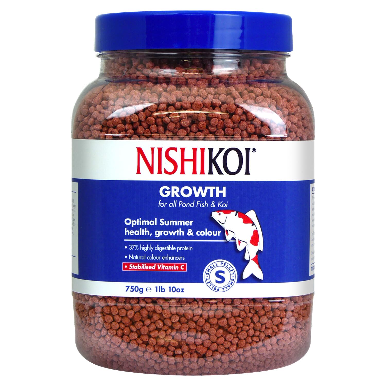 Nishikoi Growth Complete Food for Koi and Pond Fish - Small Pellets - 750g
