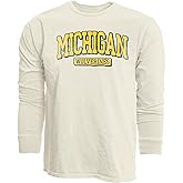 Blue 84 NCAA Unisex-Adult NCAA Officially Licensed Long Sleeve T-Shirt Ivory Dyed Ringspun Vintage
