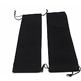 AEAOA Pack of 10 Velvet Gift Bags Drawstring Jewelry Pouches Candy Bags Wedding Favors (10" x 3", black)