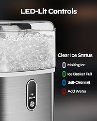 Nugget Ice Maker Countertop, HOMEZAY Pebble Ice