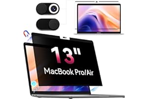 Magnetic Privacy Screen for MacBook Pro 13 Inch (2016-2022, M1, M2) & MacBook Air 13 In (2018-2021, M1), Removable Anti Glare