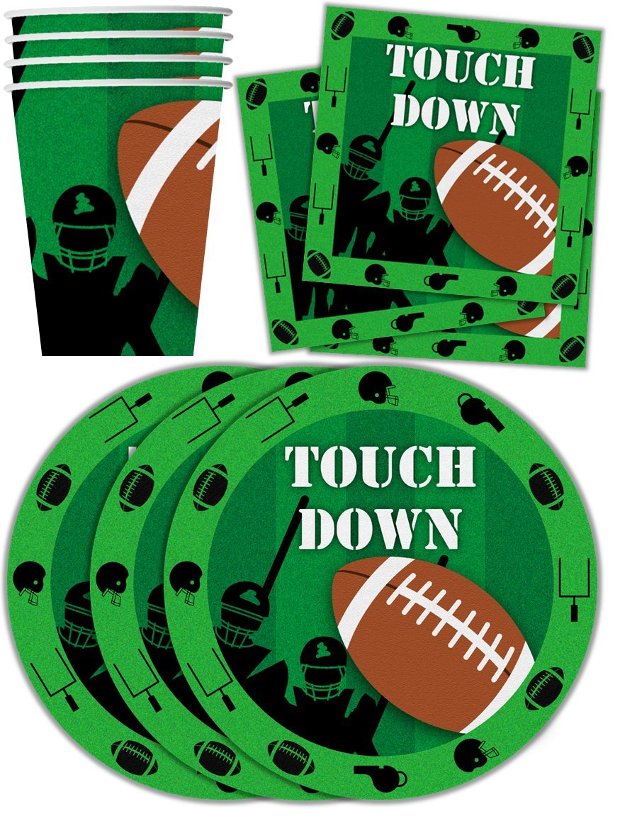 Football Game Day Birthday Party Supplies Set Plates Napkins Cups Tableware Kit for