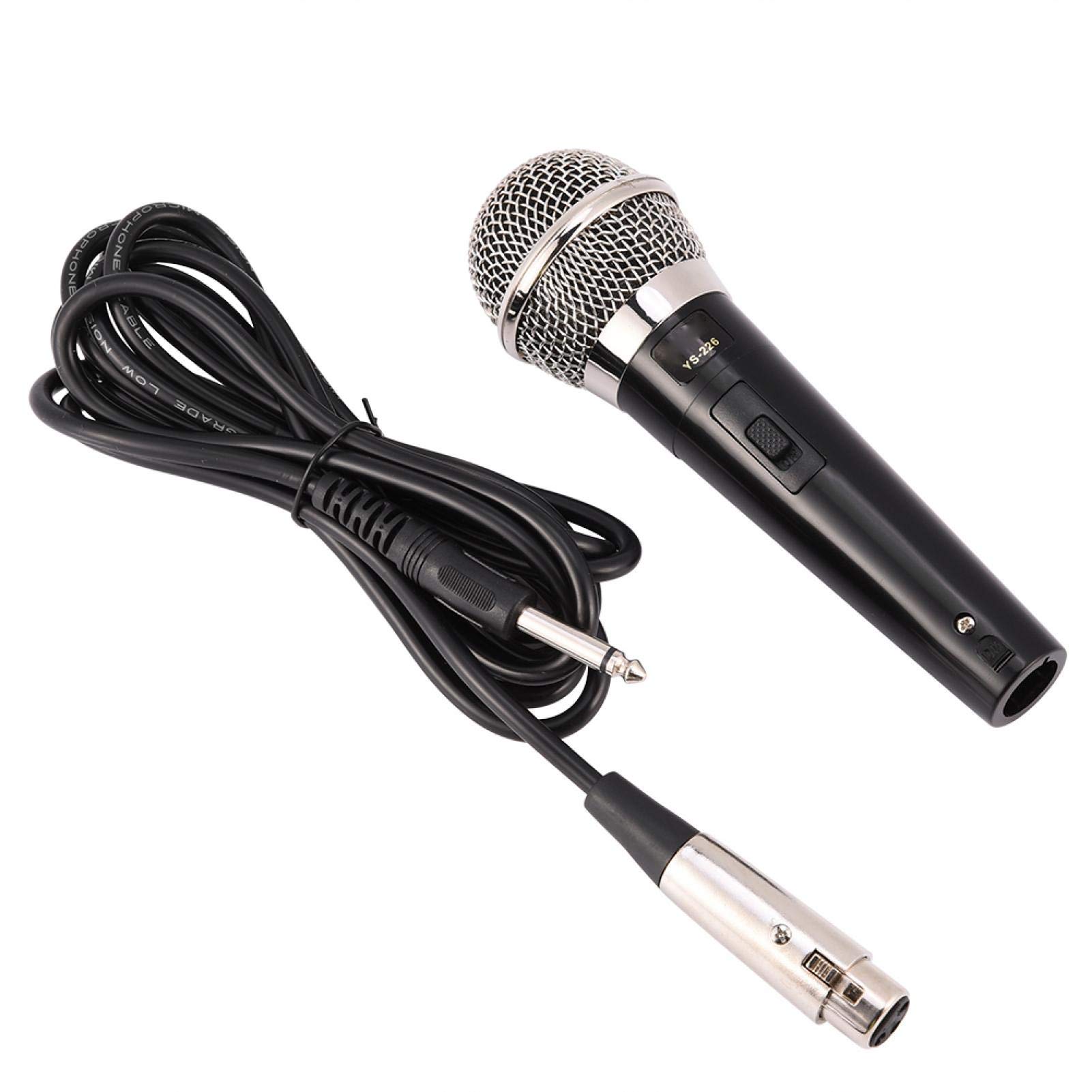 Dynamic Microphone, Portable Professional Wired Dynamic Microphone Clear Voice with 3M Connection Cable for Karaoke Family Entertainment Outdoor Show Conference